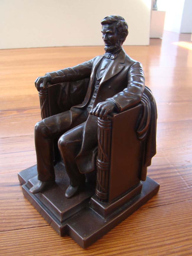 A fine single "Lincoln in the chair" bookend by Jennings Brothers circa 1925